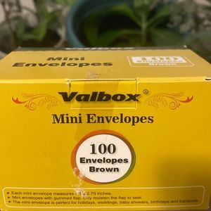 Mini Envelopes 100 count Brown